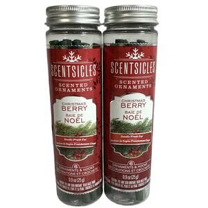 2 Pack Scentsicles Christmas Berry 6 Count Scented Ornaments and Hooks 12 Total